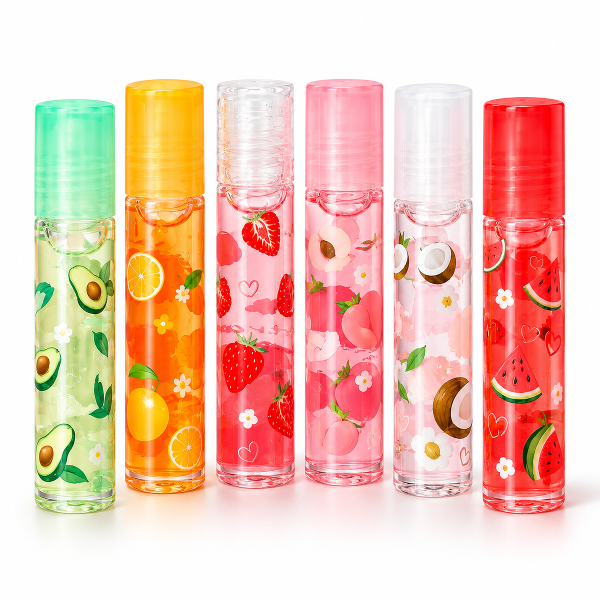 Brillos labiales frutales · Set de 6